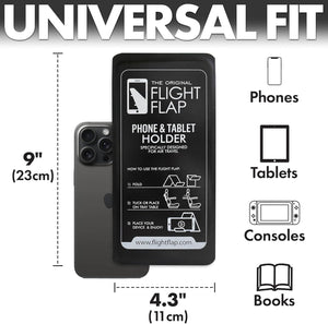 The Original FLIGHT FLAP - Bestselling Phone & Tablet Holder (Now in Black!)