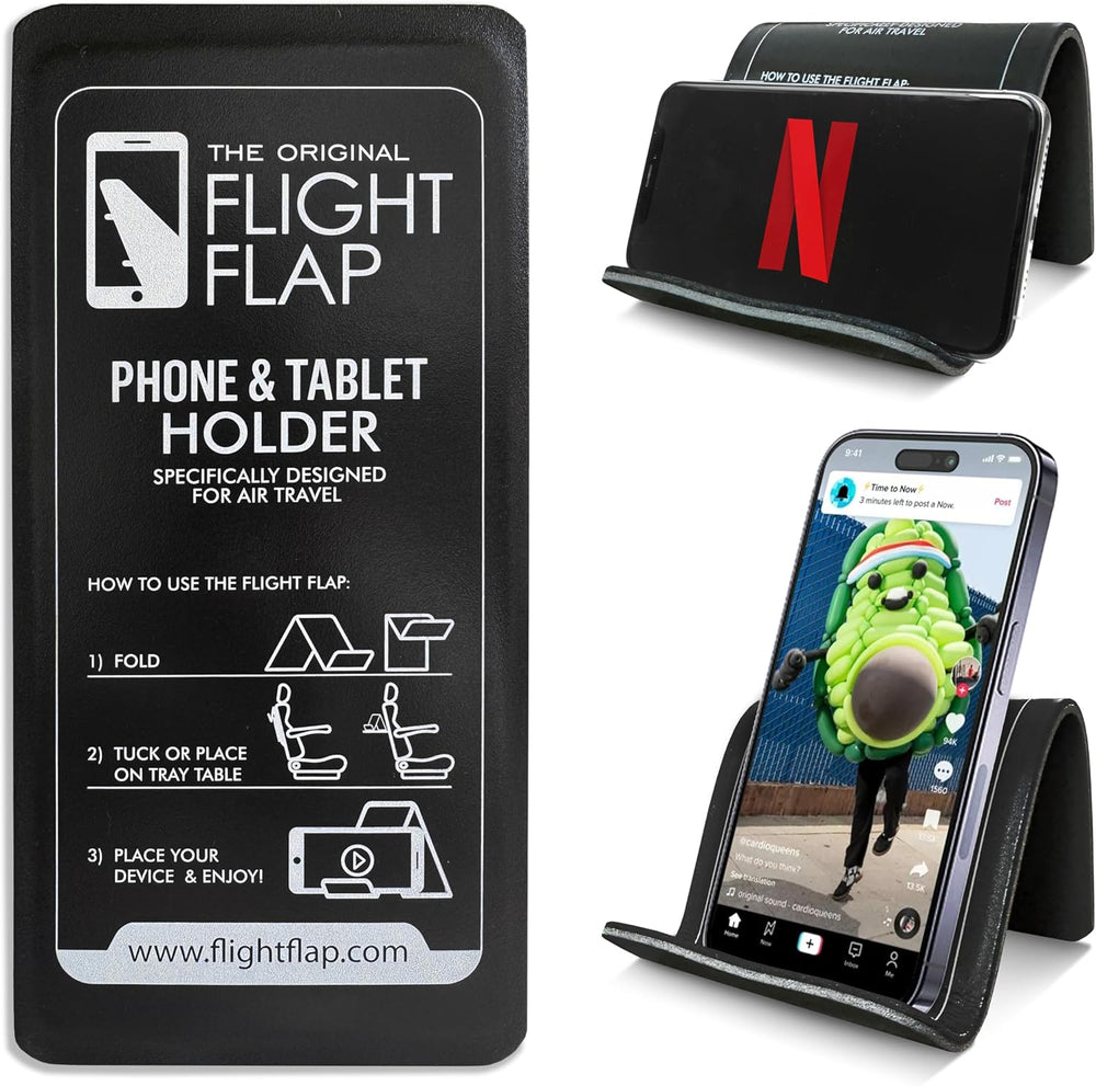 The Original FLIGHT FLAP - Bestselling Phone & Tablet Holder (Now in Black!)