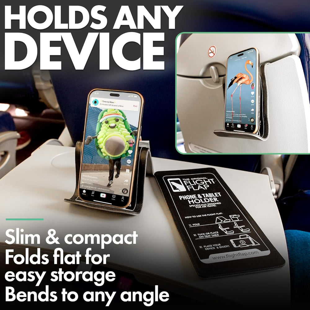 The Original FLIGHT FLAP - Bestselling Phone & Tablet Holder (Now in Black!)