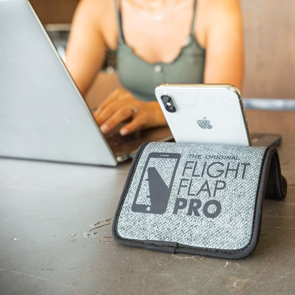 The FLIGHT FLAP Pro - Phone & Tablet Holder for Frequent Flyers